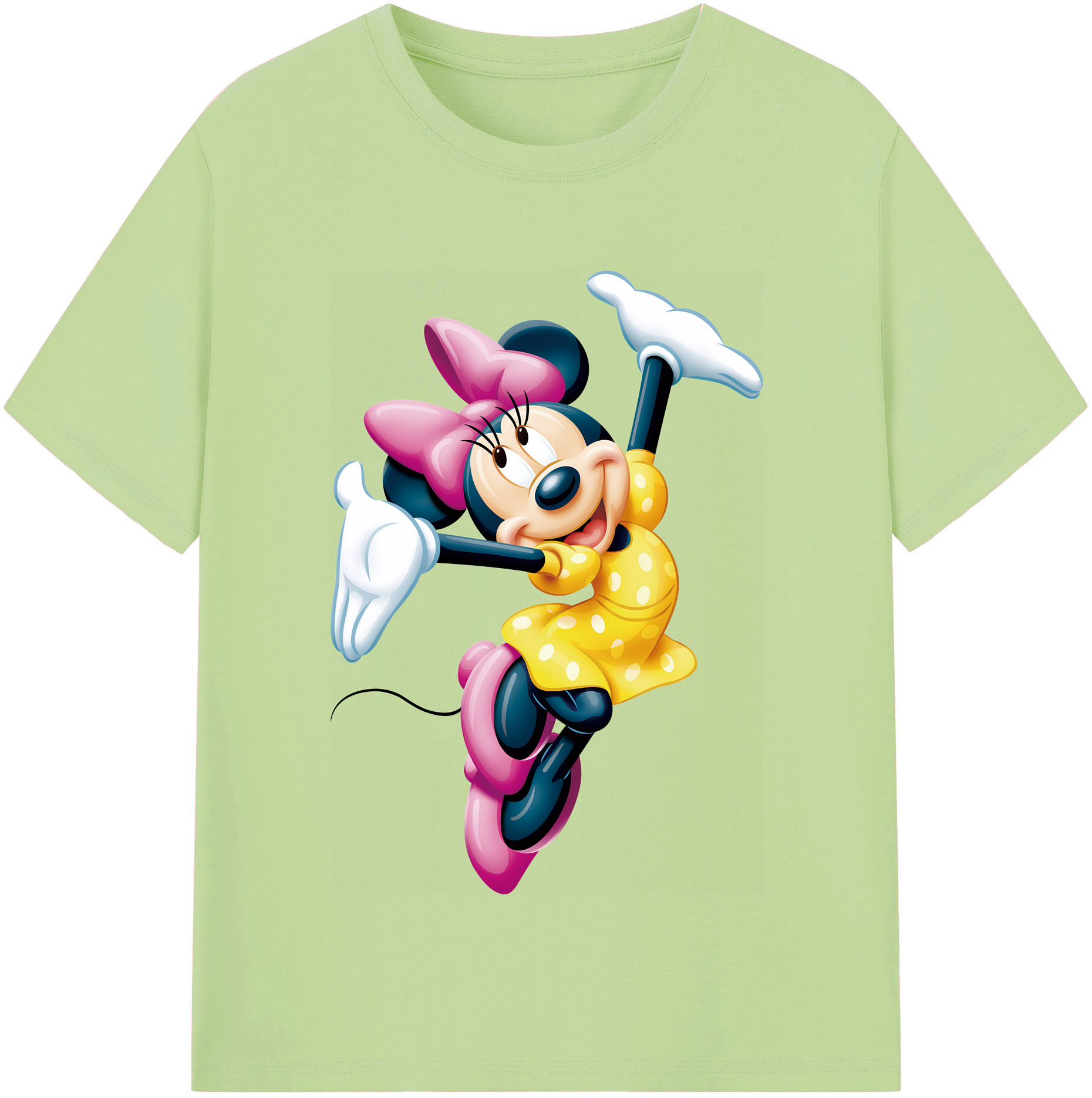 （画像用） ミッキーマウス Mickey Mouse 綿100％半袖Tシャツ（フロントプリント）